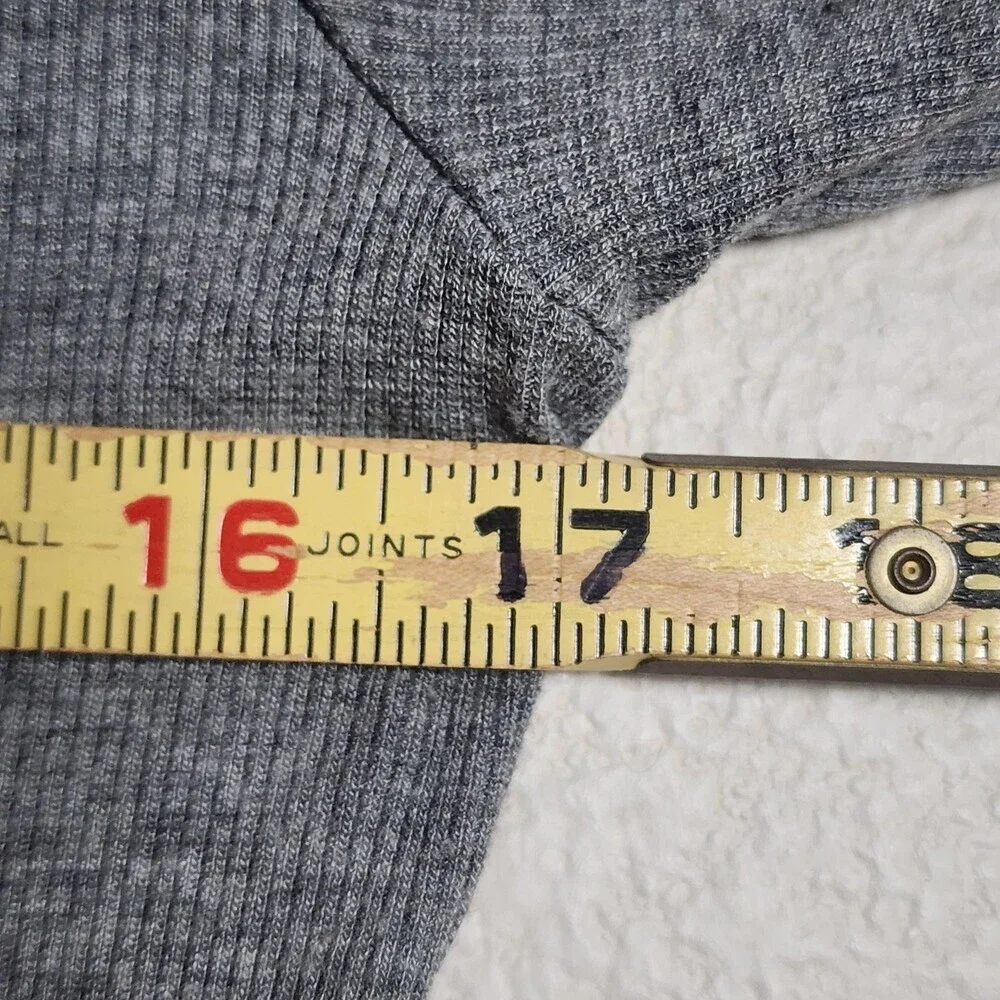 Marine Layer top Womens Small Gray V Neck Lexi Button Modal Spandex Knit